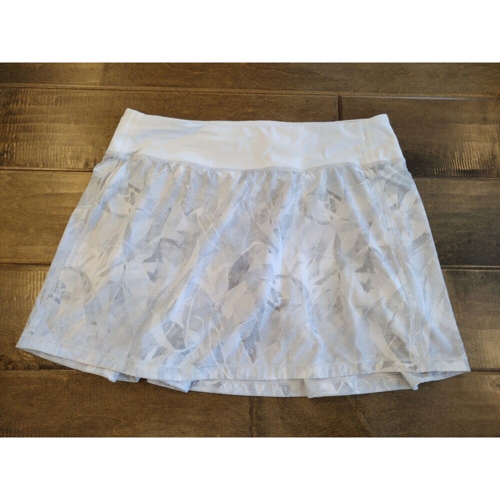 LULULEMON Women's EEUC Pace Rival Jasmine gray print tennis Skirt Skort - 6